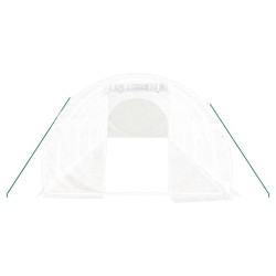 Serre avec cadre en acier blanc 30 m² 10x3x2 m 