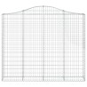 Paniers à gabions arqués 2 pcs 200x30x160/180 cm Fer galvanisé 