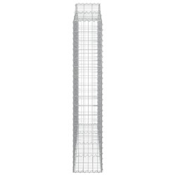 Paniers à gabions arqués 2 pcs 200x30x160/180 cm Fer galvanisé 