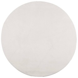 Tapis IZA poils courts style scandinave crème Ø 80 cm 