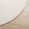 Tapis IZA poils courts style scandinave crème Ø 80 cm 