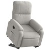 Fauteuil inclinable gris clair tissu microfibre 