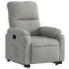 Fauteuil inclinable gris clair tissu microfibre 