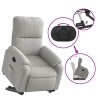 Fauteuil inclinable gris clair tissu microfibre 