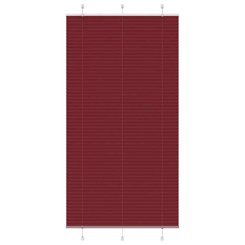 Store plissé rouge bordeaux 105x200 cm largeur du tissu 104,4cm 