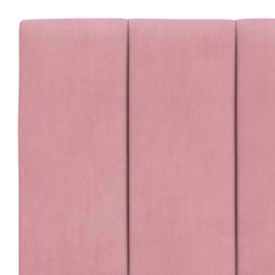 Lit avec matelas rose 80x200 cm velours 