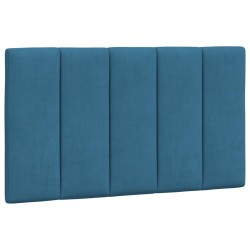 Lit avec matelas bleu 80x200 cm velours 