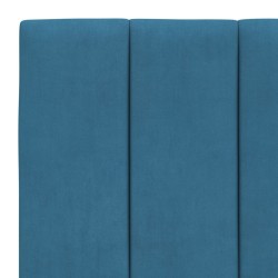 Lit avec matelas bleu 80x200 cm velours 