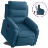 Fauteuil inclinable bleu velours 