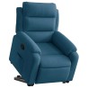 Fauteuil inclinable bleu velours 