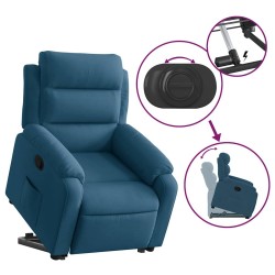 Fauteuil inclinable bleu velours 