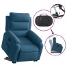 Fauteuil inclinable bleu velours 