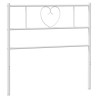 Tête de lit métal blanc 100 cm 