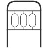 Tête de lit métal noir 75 cm 