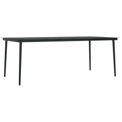 Ensemble à manger de jardin 9 pcs Noir 