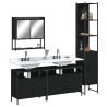 Ensemble de meubles salle de bain 4 pcs noir bois d'ingénierie 