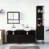 Ensemble de meubles salle de bain 4 pcs noir bois d'ingénierie 