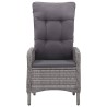 Ensemble de bistro de jardin 3 pcs Résine tressée et verre Gris 