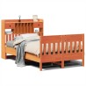 Cadre de lit sans matelas cire marron 120x200cm bois pin massif 