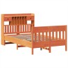 Cadre de lit sans matelas cire marron 120x200cm bois pin massif 