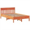 Cadre de lit sans matelas cire marron 120x200cm bois pin massif 