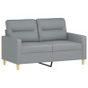 Ensemble de canapés 2 pcs avec coussins Gris clair Tissu 
