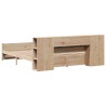 Lit bibliothèque sans matelas 180x200 cm bois massif de pin 