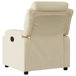Fauteuil inclinable électrique Crème Tissu 