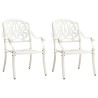Ensemble de bistro 3 pcs Aluminium coulé Blanc 
