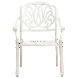 Ensemble de bistro 3 pcs Aluminium coulé Blanc 