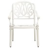 Ensemble de bistro 3 pcs Aluminium coulé Blanc 