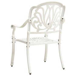 Ensemble de bistro 3 pcs Aluminium coulé Blanc 