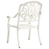 Ensemble de bistro 3 pcs Aluminium coulé Blanc 