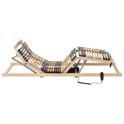 Sommier à lattes électrique sans matelas avec 7 zones 70x200 cm 