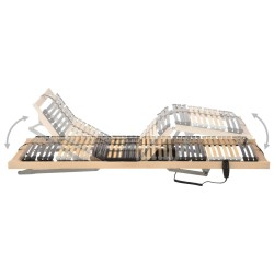 Sommier à lattes électrique sans matelas avec 7 zones 70x200 cm 