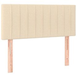 Sommier à lattes de lit avec matelas Crème 80x200 cm Tissu 