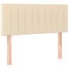 Sommier à lattes de lit avec matelas Crème 80x200 cm Tissu 