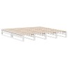 Lit bibliothèque sans matelas blanc 200x200 cm bois massif 