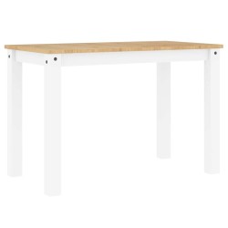 Ensemble à manger Panama 3 pcs blanc bois de pin massif 