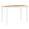 Ensemble à manger Panama 3 pcs blanc bois de pin massif 