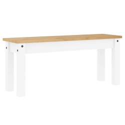 Ensemble à manger Panama 3 pcs blanc bois de pin massif 