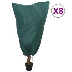 Housses de protection pour plantes avec cordon de serrage 8 pcs 