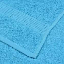 Serviettes d'invité 10 pcs turquoise 30x50cm 360g/m² 100% coton 