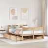 Cadre de lit sans matelas 150x200 cm bois de pin massif 