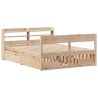Cadre de lit sans matelas 150x200 cm bois de pin massif 
