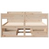 Cadre de lit sans matelas 150x200 cm bois de pin massif 