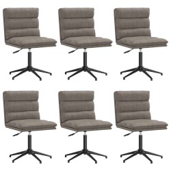 Chaises à manger lot de 6 gris similicuir 