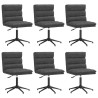 Chaises à manger lot de 6 noir similicuir 
