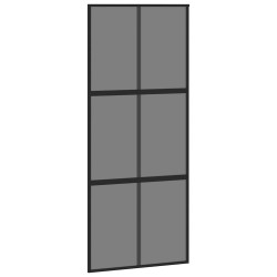 Porte coulissante avec kit de quincaillerie noir 90x205 cm 