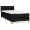 Sommier à lattes de lit avec matelas Noir 100x200 cm Tissu 